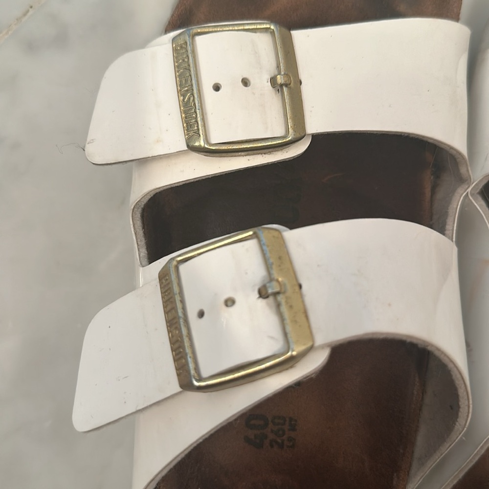Patent white Birkenstocks - Picture 2 of 9